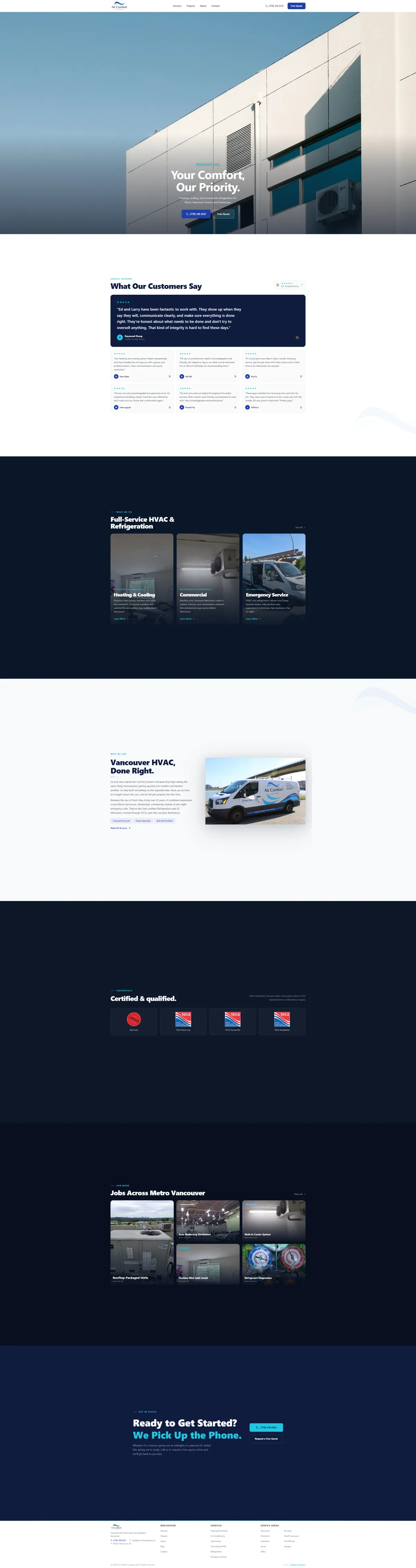 Air Comfort Systems full page preview